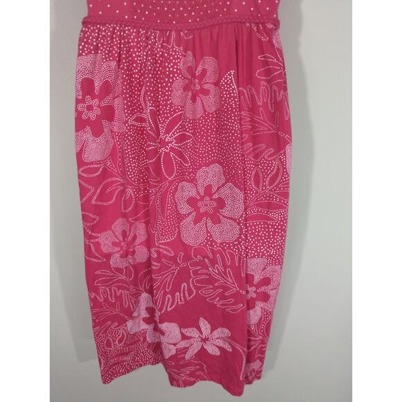 Aeropostale Pink & White Floral Empire Waist  Mini Dress SMALL NWT Hawaiian Boho - Picture 9 of 12
